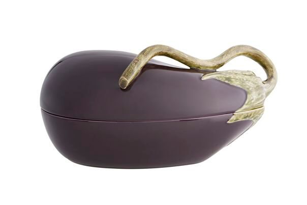 Bordallo Pinheiro Aubergine Salad Bowl 39cm