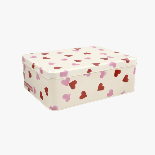 Emma Bridgewater Pink Hearts Medium Shallow Tin