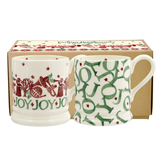 Emma Bridgewater Joy Trumpets Set of 2 Pint Mugs