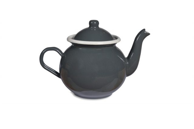 Garden Trading D/C   Enamel Teapot Charcoal