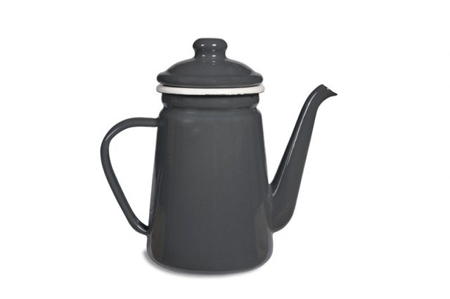 Garden Trading D/C   Enamel Coffee Pot Charcoal