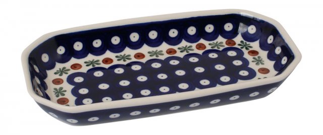 Redecker Ceramic Bath Storage Dish Dark Pattern