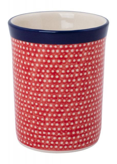 Redecker Ceramic Beaker Red With Dots