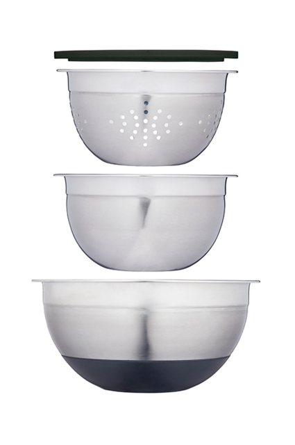 Kitchen Craft Smart Space Stainless Steel 3pc Nesting Bowl Set