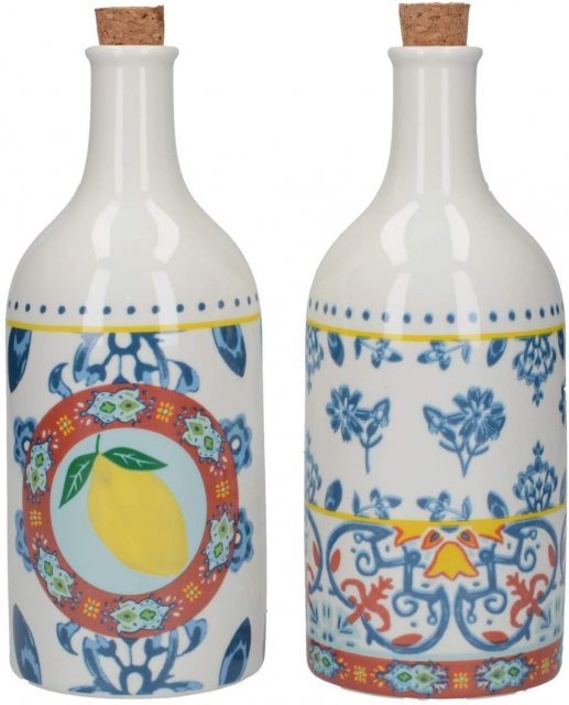 KitchenCraft World of Flavours 500ml Ceramic Oil and Vinegar Bottle Set