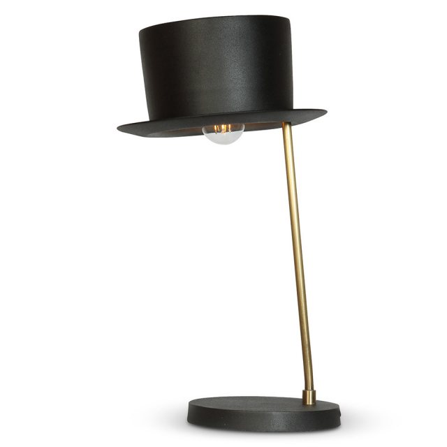 Black Top Hat Table Lamp