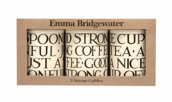 Emma Bridgewater Emma Bridgewater Black Toast Set Of 3 Round Caddies