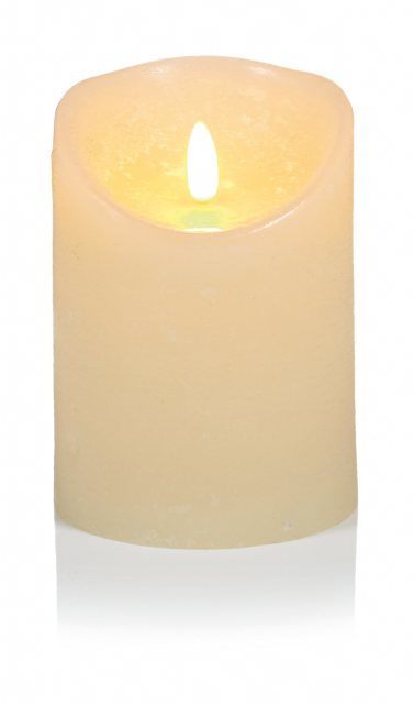 Premier 30x5 Cream Pillar Candle With Flickerbright