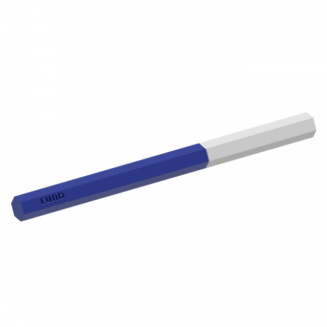 Lund London Lund London Skittle Hexagon Pen Indigo & White