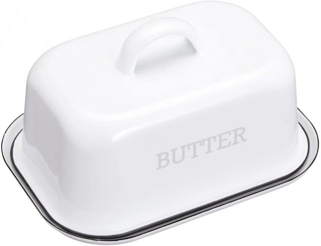 KitchenCraft Enamel Covered Butter Dish
