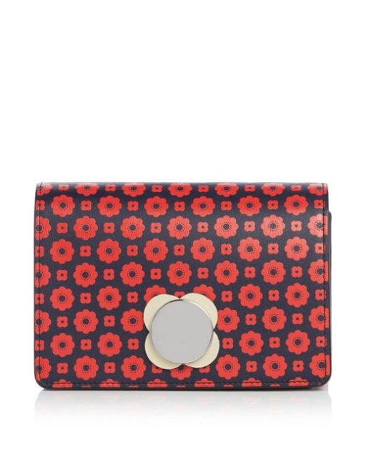 Orla Kiely Flower Foulard Mini Sweet Pea Bag Navy & Red