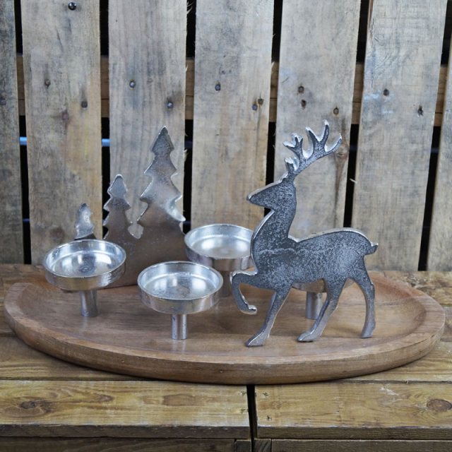 Tree & Reindeer Tealight Centrepiece