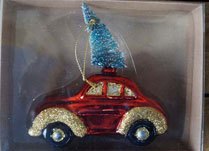 Christmas Car Hanging Glass Ornament