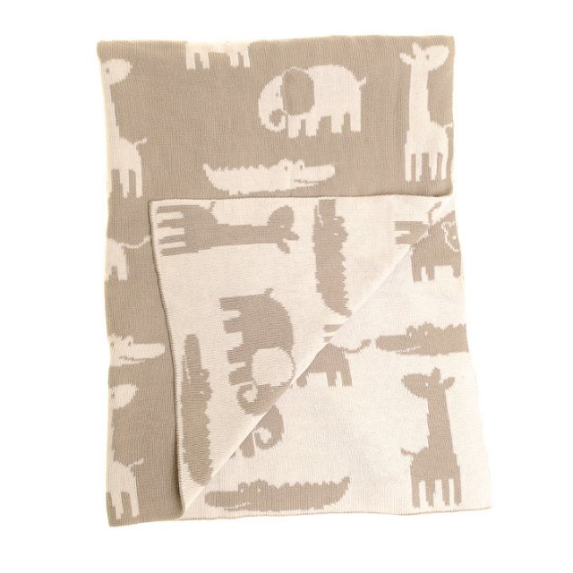 Ziggle Ziggy Grey & White Safari Blanket