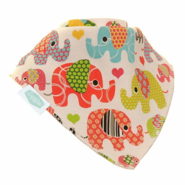 Ziggle Baby Bandana Dribble Bib - Ethnic Elephants