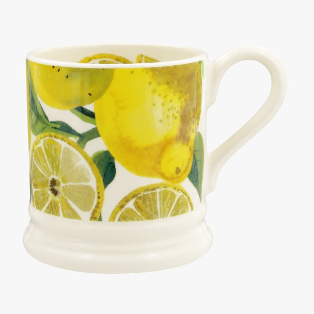 Emma Bridgewater Caroline Gardner Blue Stripe Lemon Scalloped Cereal Bowl
