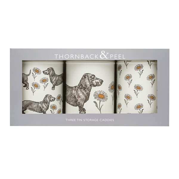 Thornback & Peel Dog & Daisy Round Caddies Set Of 3