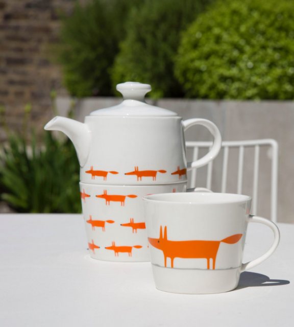 Scion Living Mr Fox Ceramic & Orange Mug - Portmeirion Online