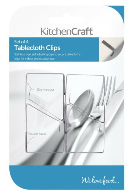 Kitchen Craft Stainless Steel Table Cloth Clips