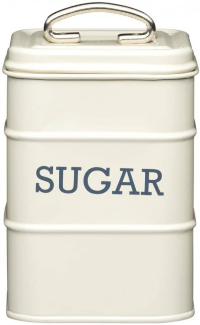 Living Nostalgia Antique Cream Sugar Tin