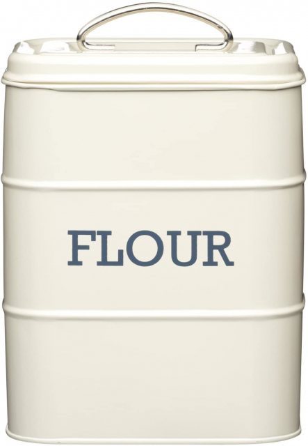 KC Steel Flour Storage Tin Cream