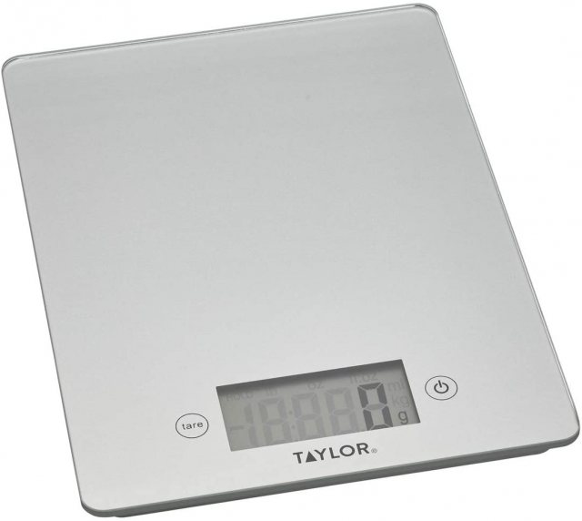 Taylor Pro Glass Digital Kitchen Scales 4kg Silver