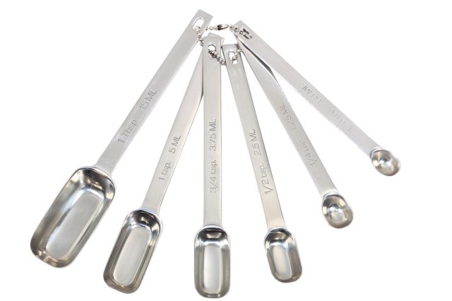 MasterClass Stainless Steel 6 Piece Measuring Spoon Set