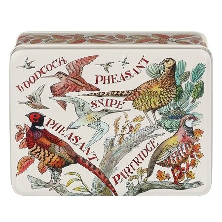 Emma Bridgewater Game Birds Deep Rectangular Tin With Biscuits