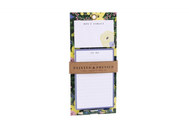 Painted & Pressed Magnetic Notepad Green