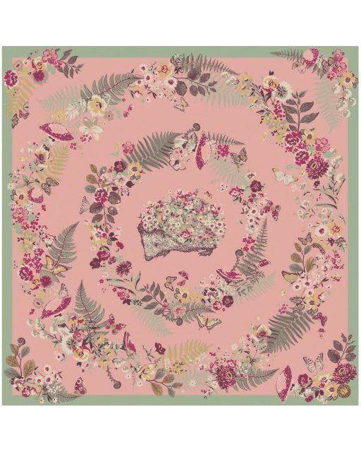 Floral Hedgehog Satin Square