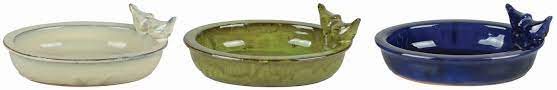 Fallen Fruits Ceramic Oval Bird Bath (assorted)