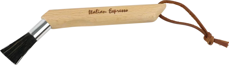 Redecker Espresso Maker Brush with Curved Handle Oiled Beechwood