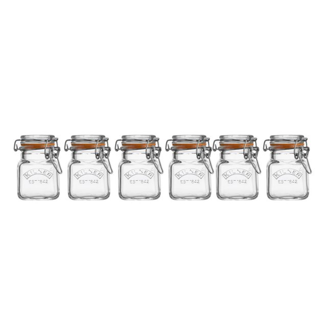 Kilner Glass Clip Top Spice Jar Set