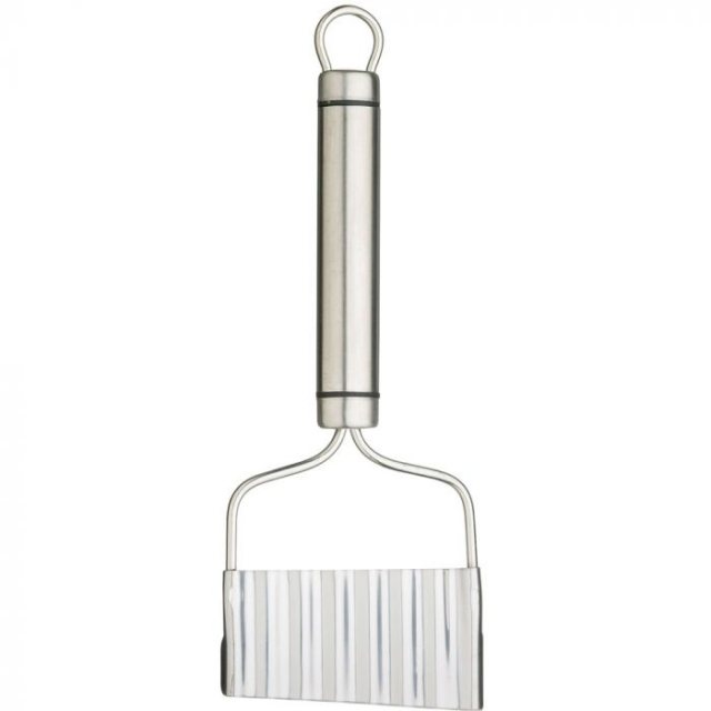 Oval Handled Stainless Steel Crinkle Chip Cutter
