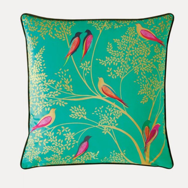 Sara Miller Green Birds Cushion 50x50cm