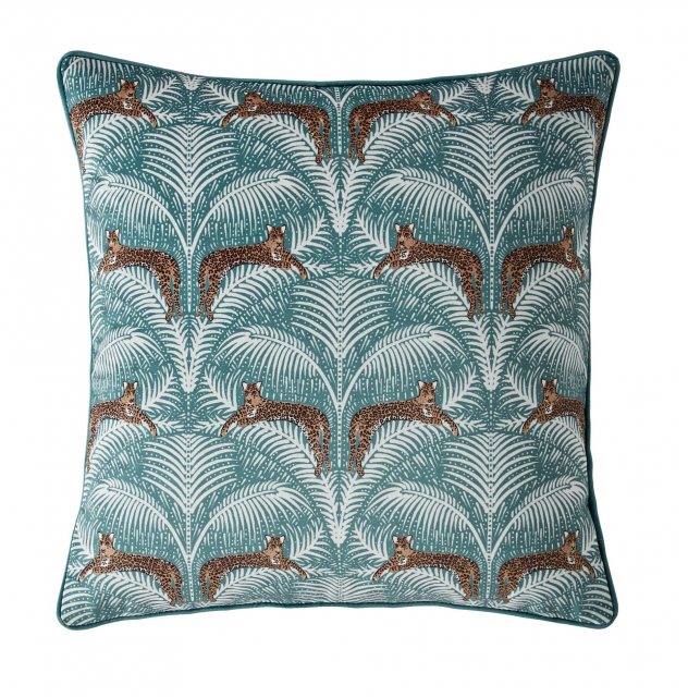 Fat Face Weaver Green Maxime Blue Canvas Cushion 40x60cm