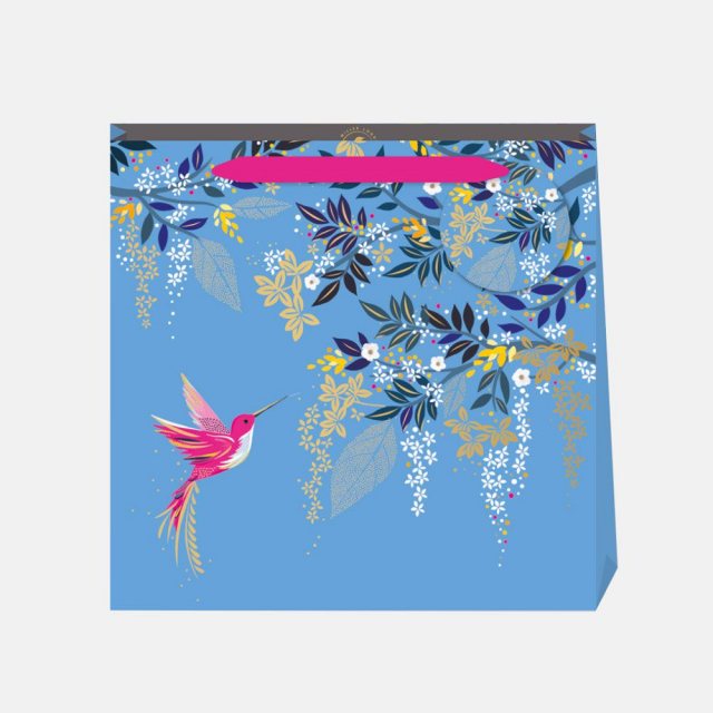 Sara Miller Blue Hummingbird Medium Gifr Bag
