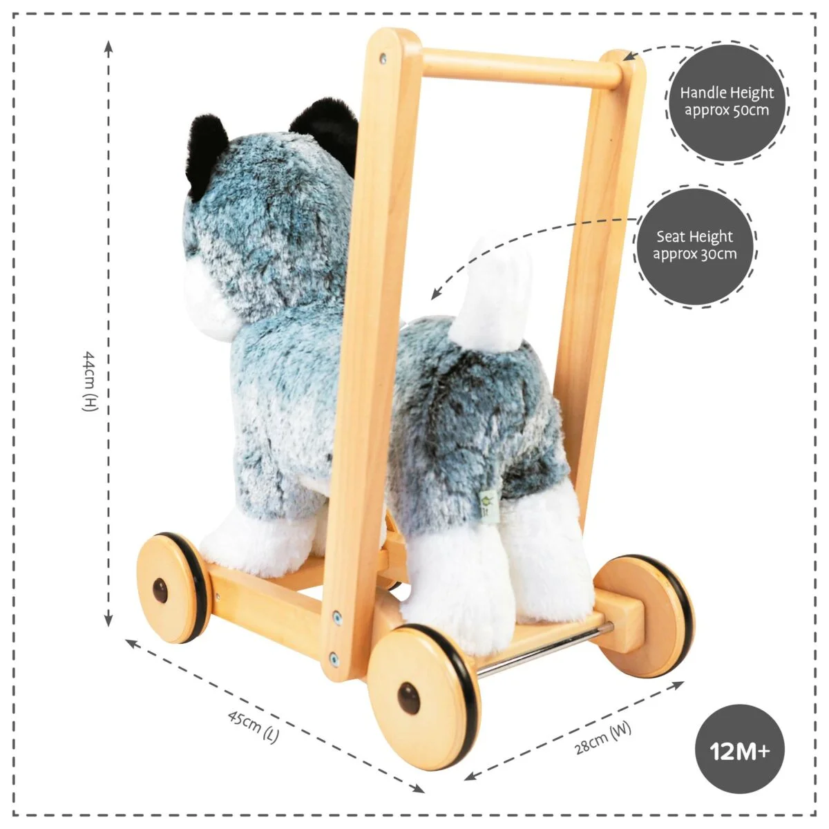 Dog push along baby walker top