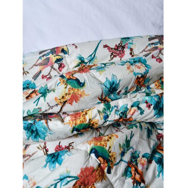 Powell Craft Turquoise Hummingbird Double Quilted Throw Buy Online Portmeirion Online