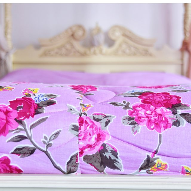 Lilac Rose Double Quilted Throw 240x260cm
