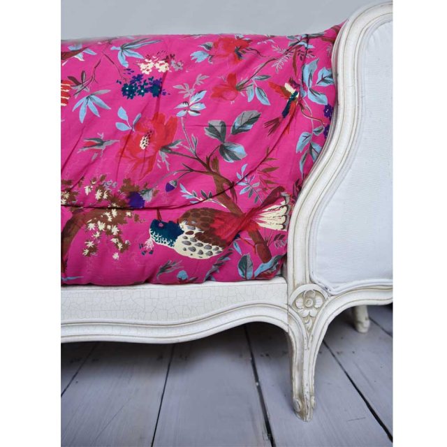 Hot Pink Birds Double Quilted Throw