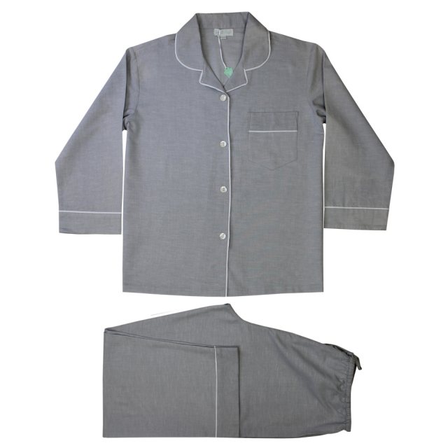 Ladies Grey Linen Pyjamas