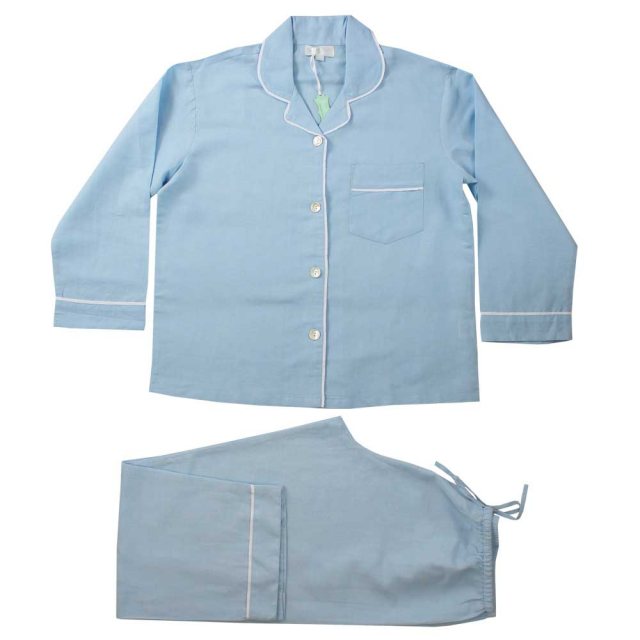 Sky Blue Linen Pyjamas