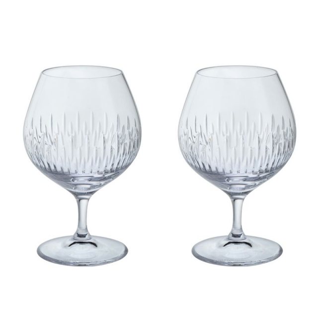 Dartington Crystal Limelight Mitre Brandy Pair