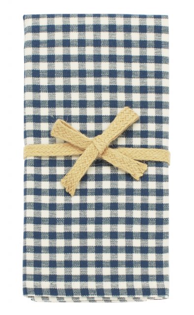 Walton & Co Walton & Co Auberge Check Napkin Set Nordic Blue