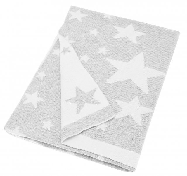 Walton & Co Walton & Co Stars Baby Blanket Grey 75x100cm