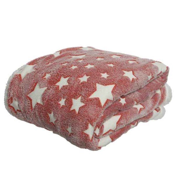 Red Star Fur Throw In Bag