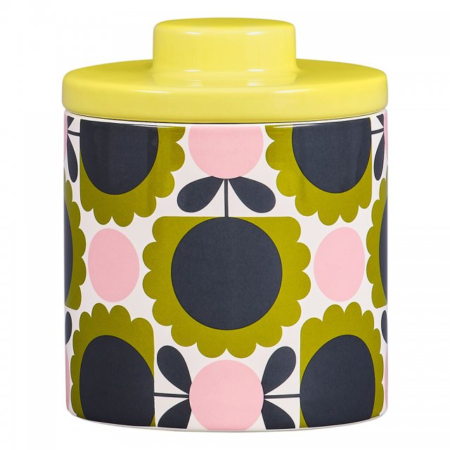 Orla Kiely Caroline Gardner Blue Stripe Lemon Scalloped Cereal Bowl