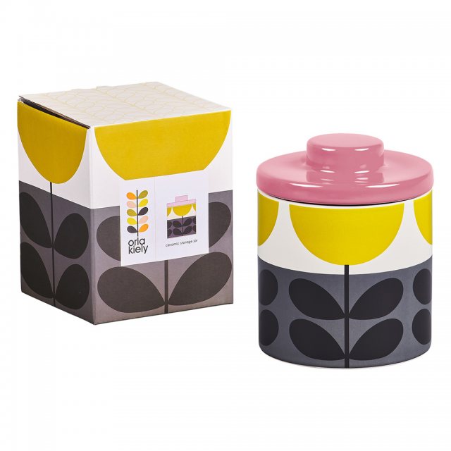 Orla Kiely Storage Jar Sunflower Ochre Kitchen Storage Portmeirion