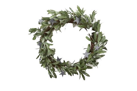 Silver Star Wreath 42cm